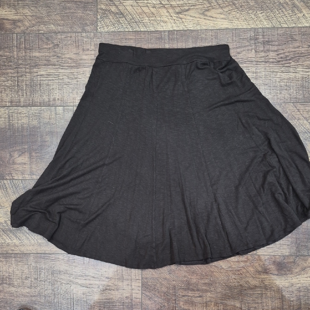 Christopher & Banks Brown A-Line Skirt Size Large Elastic Waist Cottagecore